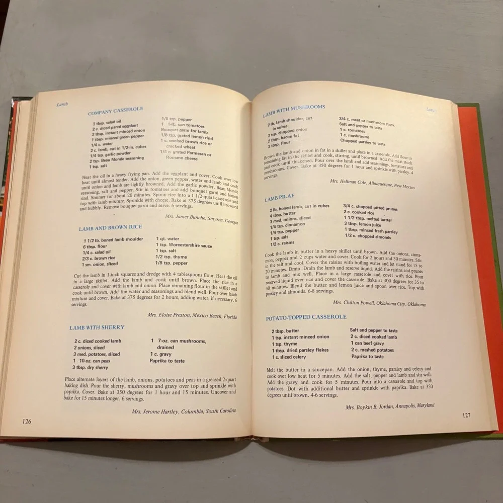 Vtg 1971 Southern Living The‎ Casserole Cookbook Retro Kitchen Decor MCM Kitsch